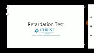 Retardation Test  Module 3  DCMT  KTU [upl. by Anawit921]