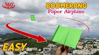 Wapas Aane Wala Paper Plane  Boomerang Paper Plane Easy  Come Back Paper Airplane Origami Plane [upl. by Enelyak]