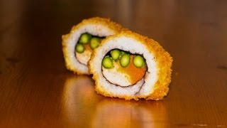 Deep Fried Sushi Roll Recipe  Crispy Tempura Recipe [upl. by Euhc]