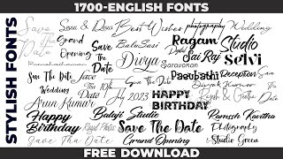 stylish english fonts free download English font collection style fonts pc amp laptop [upl. by Rebel]