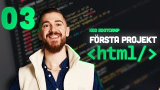 Skapa din första hemsida med HTML på 12 minuter  Kod Bootcamp Del 3 på svenska [upl. by Giavani167]