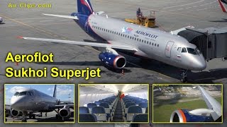 Aeroflot Sukhoi Superjet 100 Business Class Moscow to Kiev AirClips full flight series [upl. by Chouest]