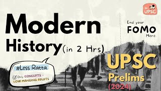 ⚡Complete MODERN HISTORY TherapyTHE END of FOMO💊 🔥UPSC Prelims 2024 [upl. by Elbart]