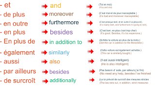 Conjonctions d’addition anglais [upl. by Sonitnatsnok]