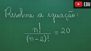 ⏳ Equação Fatorial  Professora Angela Matemática [upl. by Ainelec]