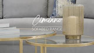 Cimiano Sofabed Grey Left Hand Facing Corner  Lifestyle [upl. by Ammej]