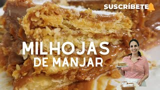 ¡MIL HOJAS DE MANJAR Hojaldre paso a paso rápido fácil y delicioso  Sandra Jarufe  Pastelería [upl. by Claude811]