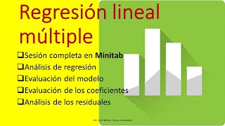 REGRESION LINEAL MULTIPLE Sesión en Minitab [upl. by Cesaro984]