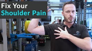 How To Fix Shoulder Pain The Best Exercises To Strengthen Your Injured Shoulder [upl. by Anirbus]