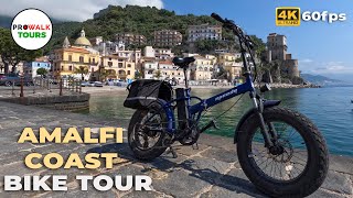 Amalfi Coast Biking Tour  4K60fps 72Km45 miles  with Captions [upl. by Neelac364]