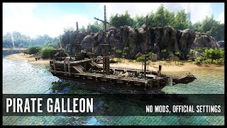 Pirate Galleon PvE Base ARK [upl. by Arelus]