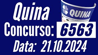 Quina 2110 QUINA de hoje RESULTADO da QUINA 6563 Resultado Quina [upl. by Kneeland]