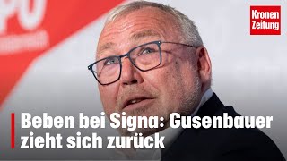 Beben bei Signa Gusenbauer zieht sich zurück  kronetv NEWS [upl. by Ednargel953]