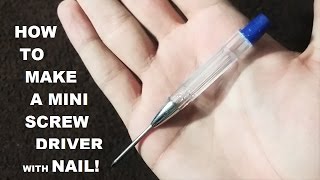 How To Make A Mini ScrewDriver Which Opens Small ScrewsLife hack [upl. by Alial505]