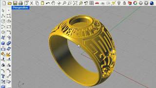 3D Graduation Ring Part 1 Rhino 40 [upl. by Buller136]