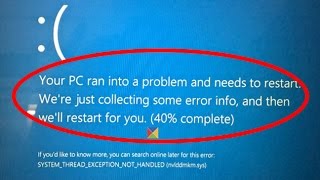 how to fix system thread exception not handled windows 10 [upl. by Aninahs]