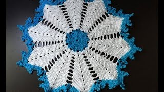 Tuto napperon au crochet spécial gaucher [upl. by Morlee]