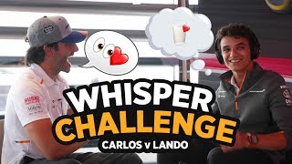 The Whisper Challenge ft Carlos Sainz and Lando Norris [upl. by Thill252]