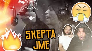 DIDNT EXPECT THIS 🥶😯  SKEPTA AND JME FREESTYLE REACTION [upl. by Osrit]