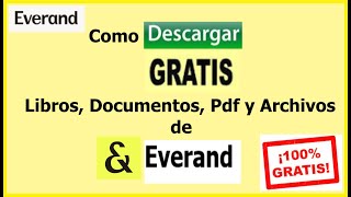 COMO DESCARGAR LIBROS DE EVERAND fácil y rápido [upl. by Axia]