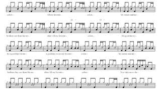 Black PumasColors  Drum Score Drum Sheet Music [upl. by Reiko]