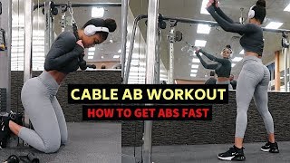 INTENSE CABLE ONLY AB WORKOUT  GET ABS FAST [upl. by Brantley55]