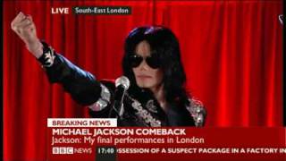 Michael Jackson announce comeback 2009 This is It [upl. by Sirtemed]