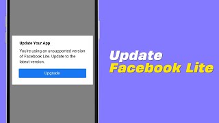 How to Do Facebook Lite Upgrade  Update Facebook Lite App [upl. by Arbmahs]