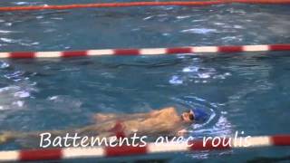 Les exercices de natation en dos  exercices sur le roulis des épaules [upl. by Hippel]