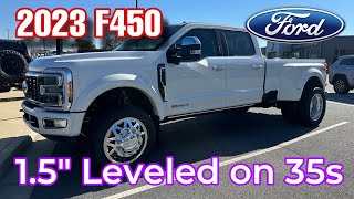 2023 Akins Ford F450 Platinum 15” Leveled on 35s [upl. by Faythe221]