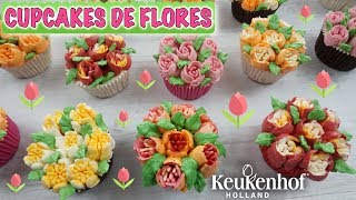 Cupcakes de FLORES inspiradas en KEUKENHOF  El Rincón de Belén [upl. by Rodnas40]