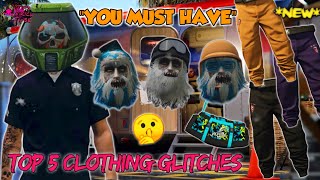 GTA 5 TOP 5 CLOTHING GLITCHES AFTER PATCH 168 Rare Joggers Cop Outfit Duffel bag amp More [upl. by Male299]