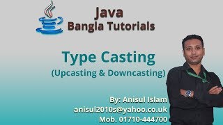 Java Bangla Tutorials 138  Type Casting Upcasting amp Downcasting [upl. by Alol]