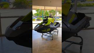 2023 Seadoo Spark Trixx 2Up Rotax 900 HO ACE IBR and Audio Manta Green shorts First Impression [upl. by Yrrac]