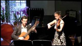 Paganini Sonata Concertata MS 2 in A Major for Violin and Guitar 1st movement [upl. by Bergess]