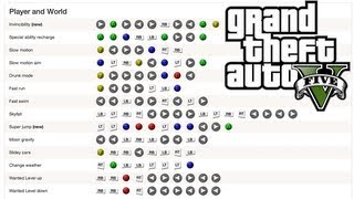 GTA V 5 ALL 31 CHEATS Xbox One amp PS4 Invincibility Max Health and Armor Give Weapons [upl. by Briny191]