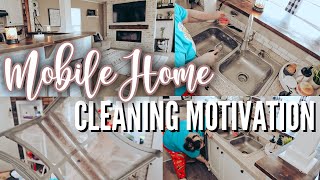 REAL LIFE CLEAN WITH ME  single wide mobile home cleaning motivation  get the daggone thang done [upl. by Jimmie]