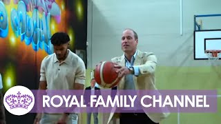 Prince William Shoots Hoops with Football Star in Sheffield [upl. by Middleton]