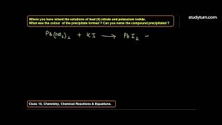 When we mix the solutions of lead II nitrate and potassium iodide [upl. by Reseta]