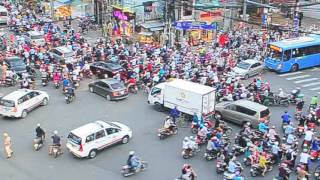 Rush Hour Traffic with motorcycle in Ho Chi Minh city  Vietnam [upl. by Royal]