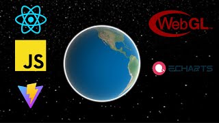 3D Earth model with React Vite Javascript Echarts and Web GL [upl. by Nahtnahoj741]