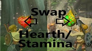 swap health containerstamina vessel  The Legend of Zelda Breath of the Wild [upl. by Lotsirhc]