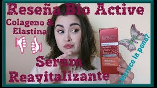 Reseña Bio Active Colágeno amp Elastina Serum Revitalizante REVUELE ¿Merece la pena Juncal Gonzalez [upl. by De463]