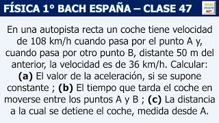 47 MOVIMIENTOS RECTILÍNEOS Ejercicio 3 [upl. by Gardol]