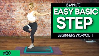 15 Minute Simple Low Impact Step Aerobics Routine For Beginners 125 BPM 80 [upl. by Toffey]