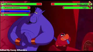 Aladdin 1992 Final Battle with healthbars [upl. by Nemraciram801]