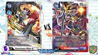 DIGIMON TCG Omnimon AlterS Black vs Proximamon Red [upl. by Gnot885]