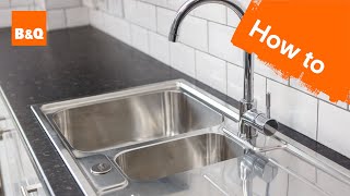 How to replace a kitchen sink part 3 fitting your new sink [upl. by Zippel]