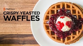 Crispy Yeasted Waffles Recipe [upl. by Batholomew]