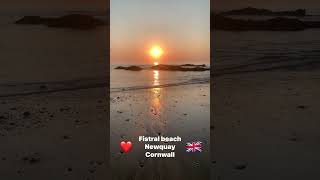 Fistral Beach ❤️🔥 travel newquay cornwall uk explore holiday sunset [upl. by Ellmyer]